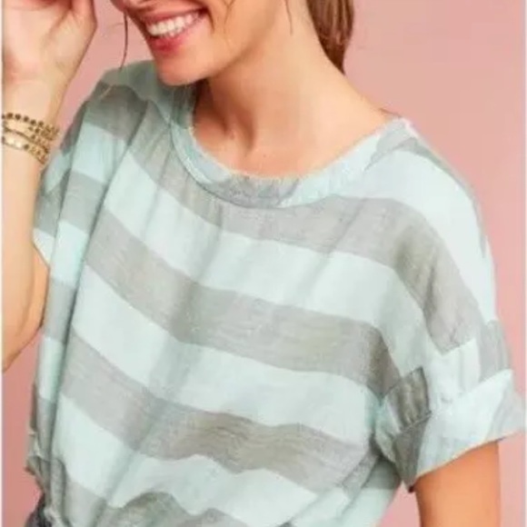 Anthropologie Tops - Anthro Akemi + Kin light blue and Gray crop top